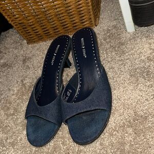 White Stag Women's Navy Mules